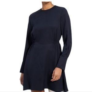 Theory Lucillia in Silk Georgette Dress Blue Size 8